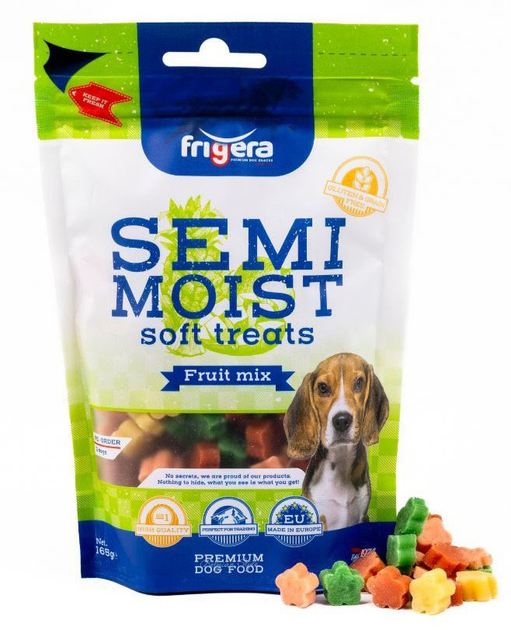 Smakołyk dla psów Frigera Semi-Moist Soft Treats gluten free Fruit Mix 165 g (4022858612385) - obraz 1