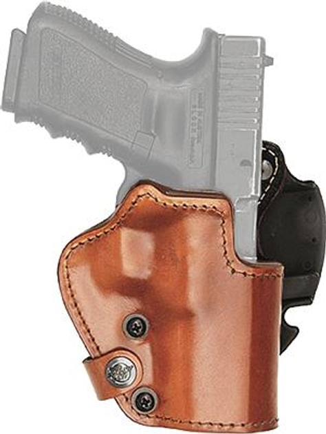 Кобура Front Line LKC для Glock 17/22/31. Матеріал - Kydex/шкіра/замша. Колір - коричневий - зображення 1