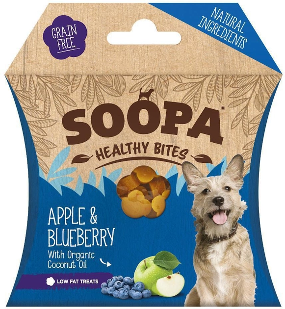 Zdrowe przekąski dla psów Soopa Apple and Blueberry 50 g (5060289921132) - obraz 1