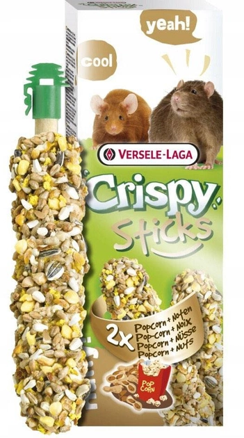 Chrupiące patyczki dla szczurów i myszy Versele-Laga Sticks Popcorn and Nuts 2 szt 110 g (5410340620717) - obraz 1