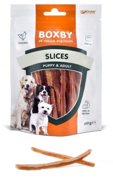 Smakołyk dla psów Boxby Slices 100 g (8716793900091) - obraz 1
