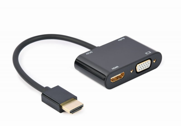 Адаптер-переходник HDMI на HDMI/VGA Cablexpert A-HDMIM-HDMIFVGAF-01 ...