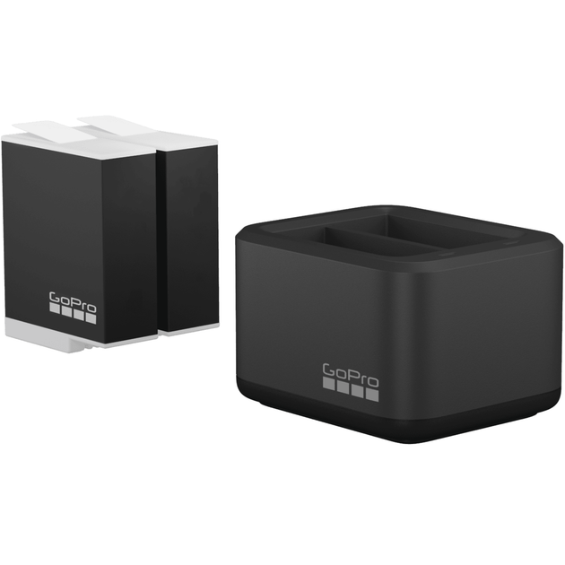Комплект для зарядки экшн-камеры GoPro Dual Battery Charger + Battery Enduro 2 pcs for HERO11/10/9 ADDBD-211 - изображение 3