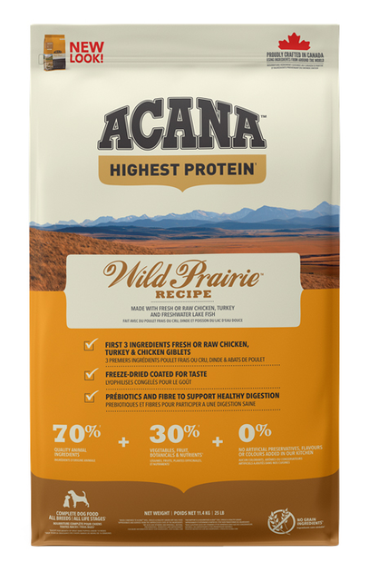 Sucha karma dla psów Acana Wild Prairie Highest Protein 11.4 kg (0064992540111) - obraz 1