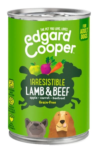 Вологий корм для дорослих собак Edgard & Cooper Lamb and Beef Wet food 400 г (5425039485355) - зображення 1