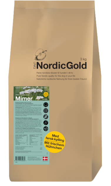 Karma sucha dla psów dorosłych UniQ Nordic Gold Mimer 10 kg (5707179480101) - obraz 1