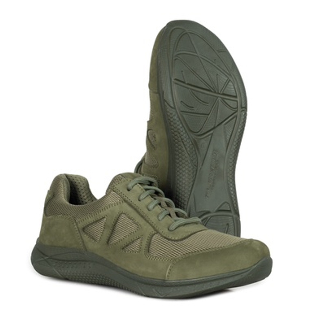 Кросівки тактичні Ягуар літні нубук з 3D-сіткою Оливкові 46 (300 мм) - зображення 1