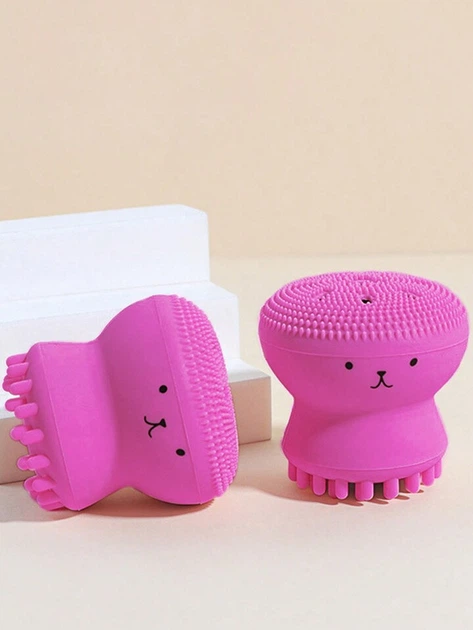 Силиконовая щеточка для умывания лица Etude House Jellyfish Pink - изображение 4