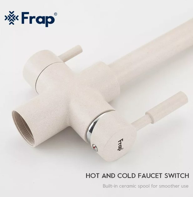 Смеситель для кухни Frap F4352-24 с подключением к фильтру, белый - изображение 7