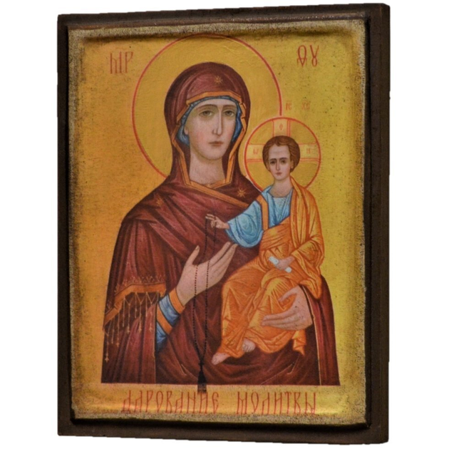Икона "Богородица Дарование Молитвы" на дереве 11х9 см - изображение 2