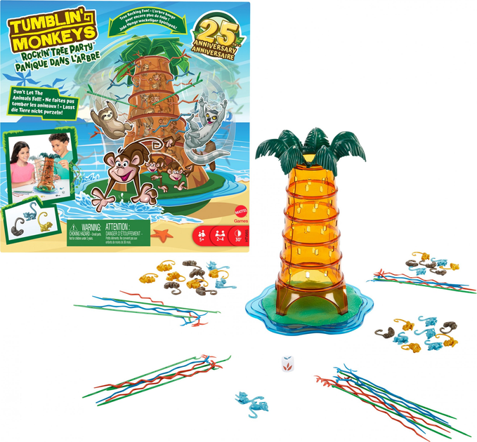 Gra planszowa Mattel Spadające małpki Zabawa na drzewie (0194735198849) - obraz 1