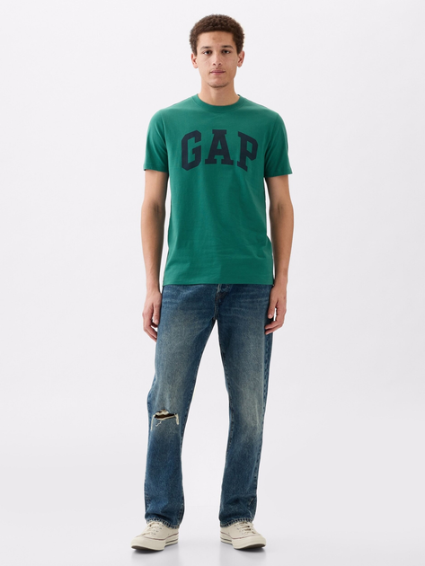 Koszulka bawełniana długa męska GAP 856659-06 L Zielona (1200132689473) - obraz 2