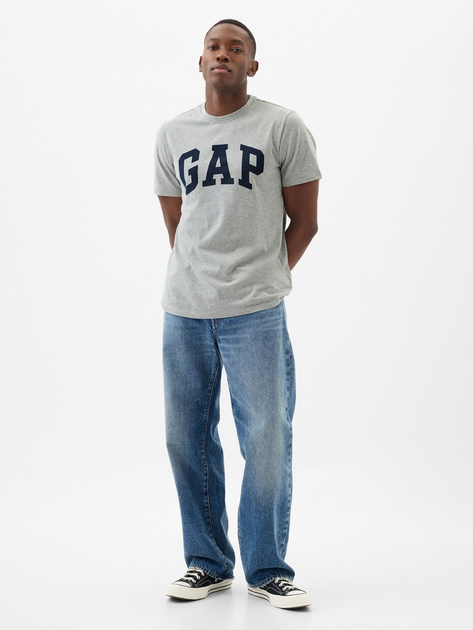 T-shirt męski bawełniany długi GAP 856659-00 L Szary (1200132219465) - obraz 3