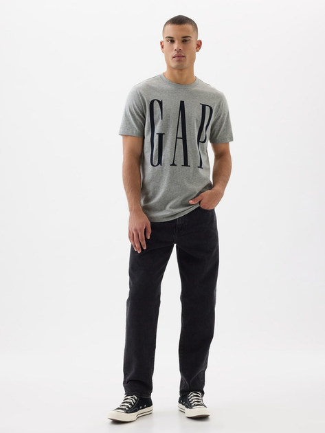 Футболка бавовняна довга чоловіча GAP 866774-02 S Сіра (1200132219502) - зображення 3