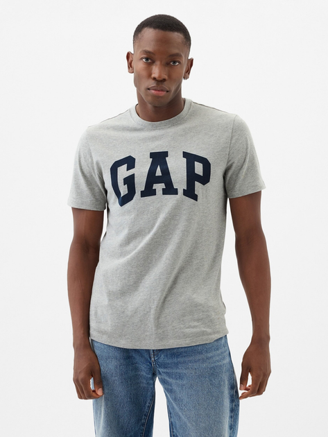 Футболка хлопковая длинная мужская GAP 856659-00 S Серая (1200132219441 ...