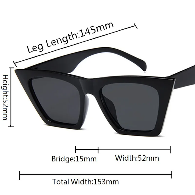 Очки женские солнцезащитные большие Wayfarer Черные - изображение 8