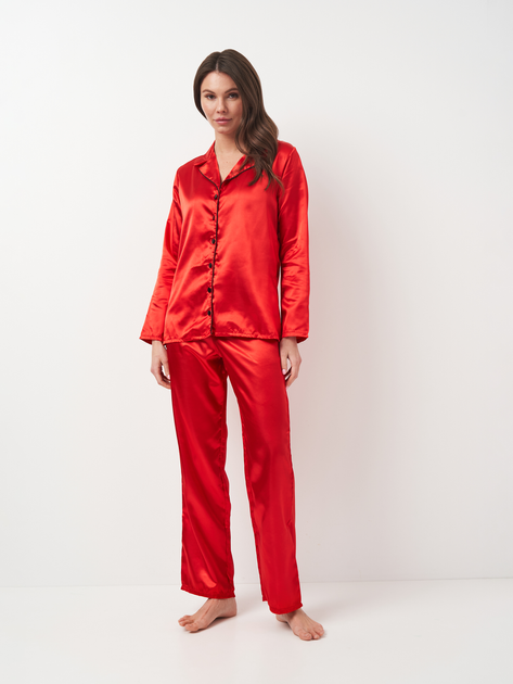 Акція на Піжама (сорочка + штани) жіноча Miorre 001-018466 S-M Червона від Rozetka