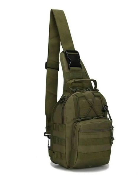 Наплечная сумка-рюкзак 5л сумка через плечо олива - изображение 2