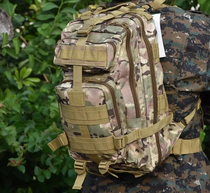 Тактический военный штурмовой рюкзак Dominator 25л-30л мультикам - изображение 2