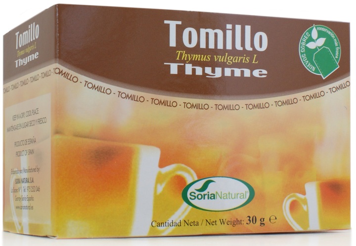 Herbata Soria Natural Tomillo 20 torebek (8422947030742) - obraz 1