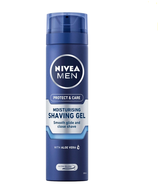 Гель для гоління Nivea for men захист та догляд зволожуючий 200 мл - Фото 1 Гель для гоління Nivea for men захист та догляд зволожуючий 200 мл - зображення 1