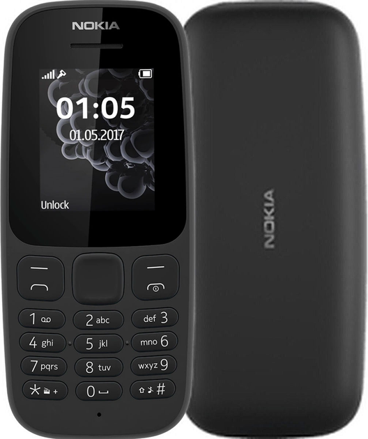Telefon komórkowy Nokia 105 TA-1203 SS Black (6438409041753) - obraz 1
