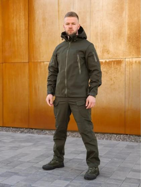 Тактический Костюм Undolini Soft Shell Олива 48 (M) - изображение 1