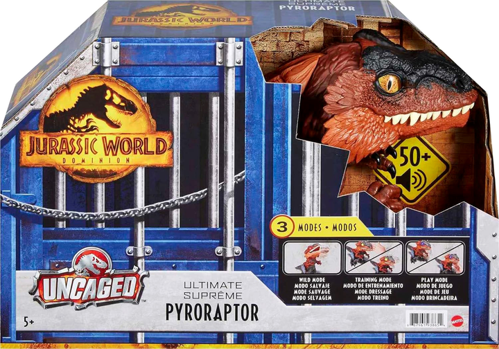 Інтерактивний динозавр Mattel Jurassic World Uncaged Pyroraptor (0887961938654) - зображення 1