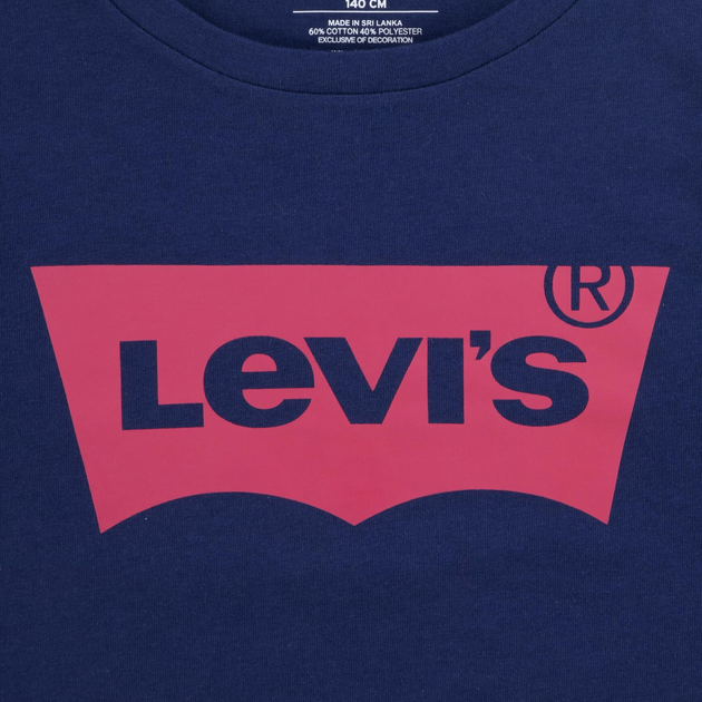 Koszulka z długim rękawem dziewczęca Levis 3EA643-B9G-LZ 128 cm Granatowy (3666643041540) - obraz 3