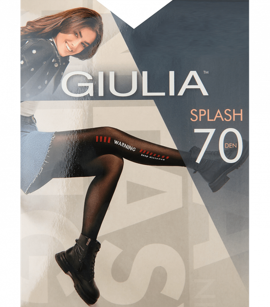 Фантазийные колготки с рисунком SPLASH 70 (4) - Giulia - SPLASH 70 (4) - 2-S - Nero - Фото 1 Фантазийные колготки с рисунком SPLASH 70 (4) - Giulia - SPLASH 70 (4) - 2-S - Nero - изображение 1