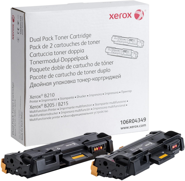 Zestaw tonerów cartridge Xerox B210/B205/B215 2 szt Black (106R04349) - obraz 1