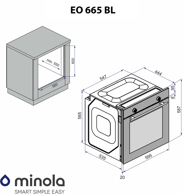 Духова шафа електрична Minola EO 665 BL - зображення 14