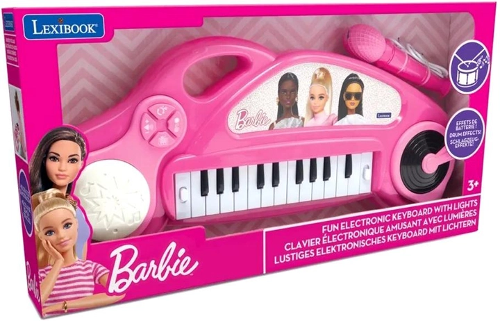 Cинтезатор Lexibook Buy Barbie Keyboard з мікрофоном (3380743102597) - зображення 1