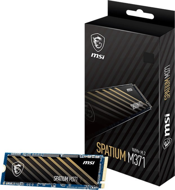 Накопичувач SSD 500GB MSI Spatium M371 M.2 2280 PCIe 3.0 x4 NVMe 3D NAND TLC (S78-440K160-P83) - изображение 5