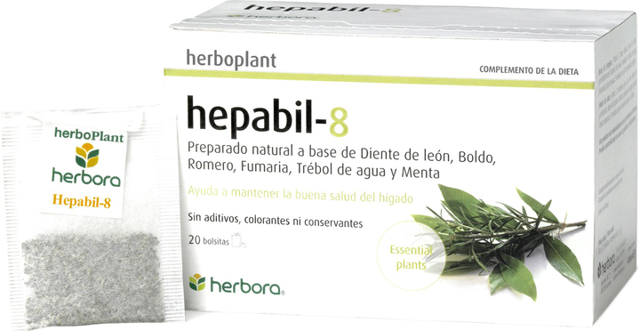 Suplement diety Herbora Hepabil 8 Herboplant 20 saszetek (8426494021055) - obraz 1