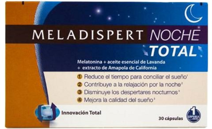 Дієтична добавка Meladispert Night Total Melatonin 30 капсул (8711744047283) - зображення 1