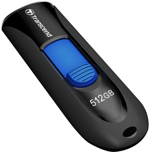 Флеш пам'ять USB Transcend JetFlash 790 512GB USB 3.1 Black/Blue (TS512GJF790K) - зображення 2