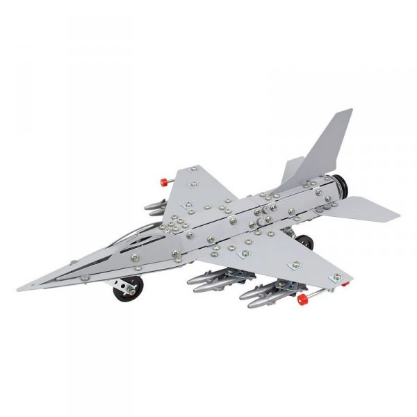 Дитячий металевий конструктор "Винищувач F16" 9598TXK 430 деталей - Фото 2 Дитячий металевий конструктор "Винищувач F16" 9598TXK 430 деталей - зображення 2