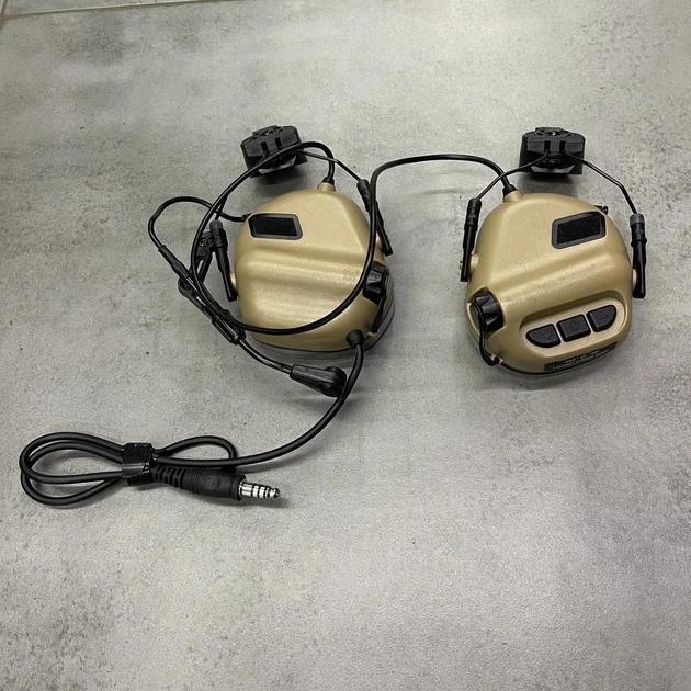 Тактичні навушники Earmor M32H з кріпленням на шолом койот (243815) - зображення 2