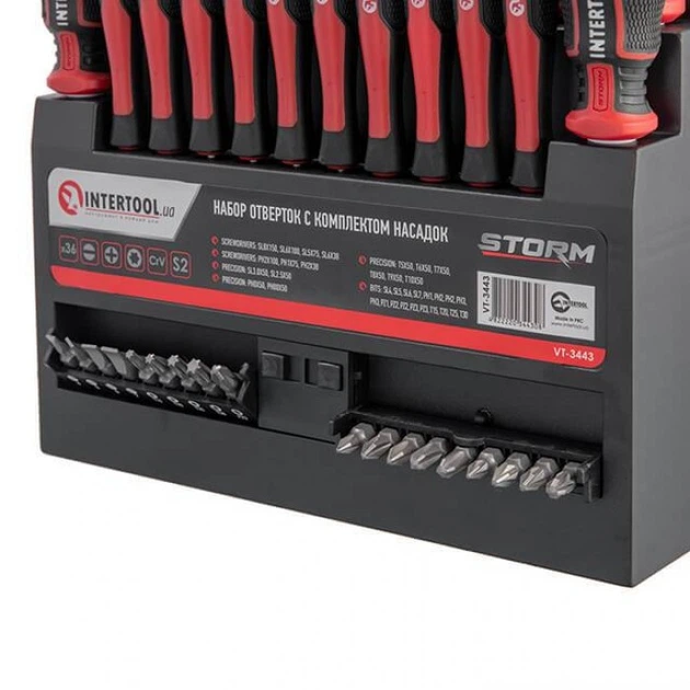 Набор отверток с комплектом насадок 36 ед. STORM INTERTOOL VT-3443 - изображение 4