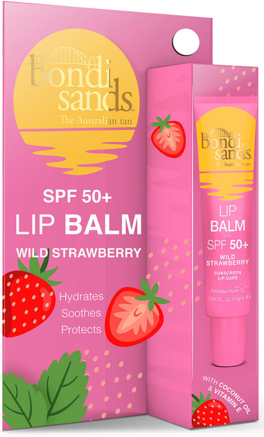 Бальзам для губ Bondi Sands Lip Balm Wild Strawberry SPF 50 10 г (810020170771) - зображення 1