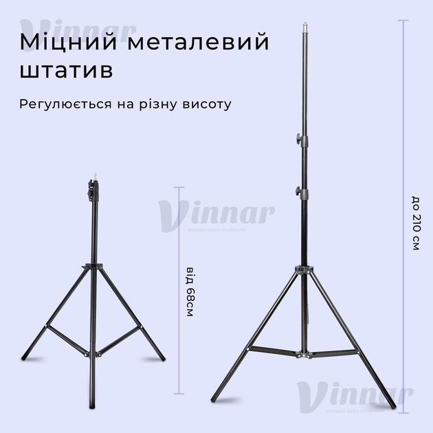 Мощная кольцевая лампа RL-14 36 см мощностью 36W с 3 держателями и штативом на 2.1 метр (2422-1) - Фото 6 Мощная кольцевая лампа RL-14 36 см мощностью 36W с 3 держателями и штативом на 2.1 метр (2422-1) - изображение 6