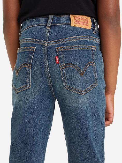 Jeansy mom fit młodzieżowe dziewczęce Levi's Lvg Mini Mom Jeans 4EG377-BIU 158 cm Ciemnoniebieskie (3666643045852) - obraz 3