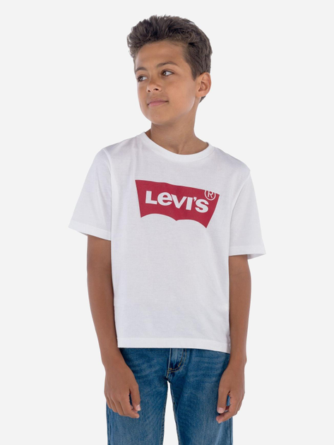 Koszulka chłopięca Levi's Lvb-Batwing Tee 9E8157-001 170-176 cm Biała (3665115029963) - obraz 1