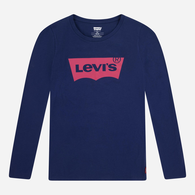 Koszulka z długim rękawem młodzieżowa dziewczęca Levi's Lvg L/S Batwing Tee 4EA643-B9G 152 cm Niebieska (3666643037543) - obraz 1