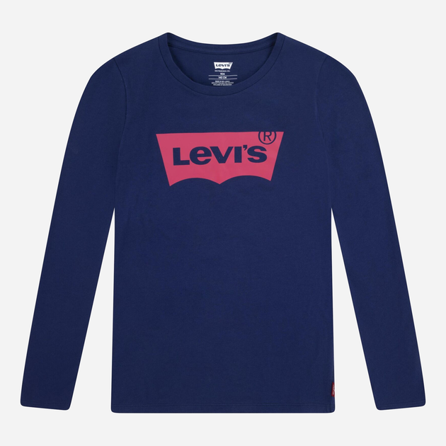 Підлітковий лонгслів для дівчинки Levi's Lvg L/S Batwing Tee 4EA643-B9G 146-152 см Синій (3666643037543) - зображення 1