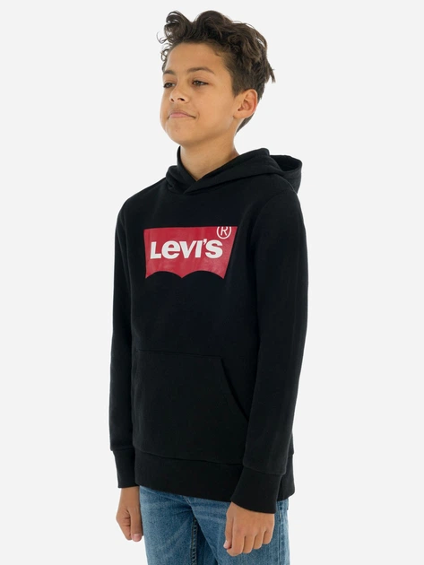 Bluza z kapturem chłopięca Levi's Lvb-Batwing Screenprint Hoodie 9E8778-023 146-152 cm Czarna (3665115194722) - obraz 3