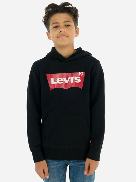 Підліткове худі для хлопчика Levi's Lvb-Batwing Screenprint Hoodie 9E8778-023 158-164 см Чорне (3665115194715) - зображення 1