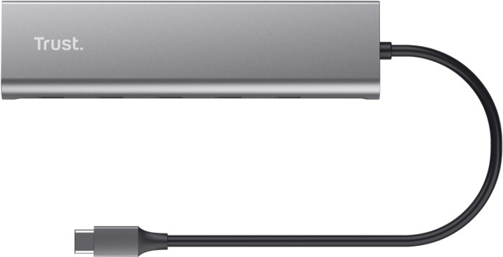 Hub USB 5w1 Trust Halyx 1 x USB-C + 4 x USB-C 3.2 Gen1 Silver (8713439251364) - obraz 3