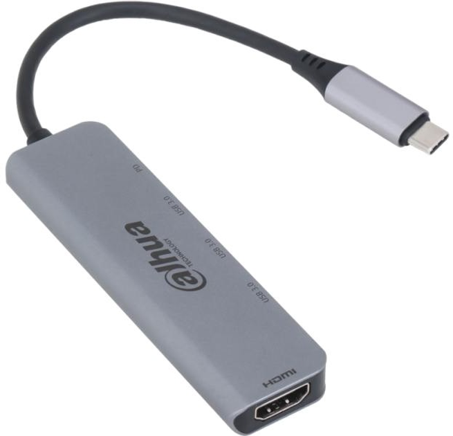 Адаптер 5w1 Dahua TC35 Багатофункціональний Usb-C Сірий (6923172594563) - зображення 2